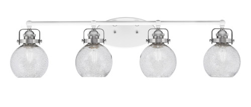 Toltec Lighting - 1934-WHBN-4102 - Four Light Bath Bar - Easton - White & Brushed Nickel