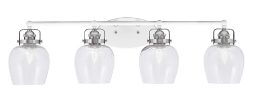 Toltec Lighting - 1934-WHBN-4810 - Four Light Bath Bar - Easton - White & Brushed Nickel