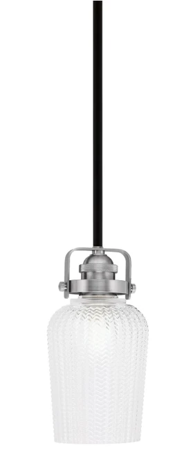 Toltec Lighting - 1941-MBBN-4250 - One Light Mini Pendant - Easton - Matte Black & Brushed Nickel