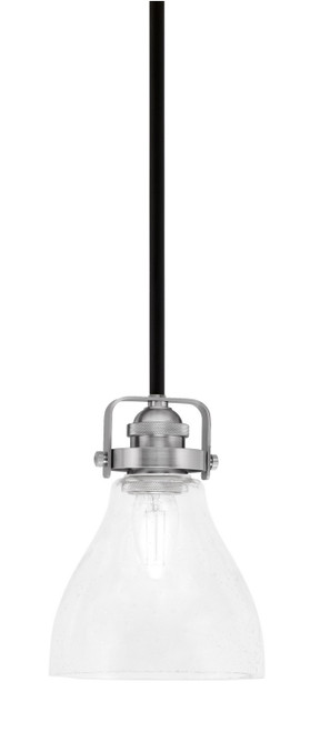 Toltec Lighting - 1941-MBBN-4760 - One Light Mini Pendant - Easton - Matte Black & Brushed Nickel