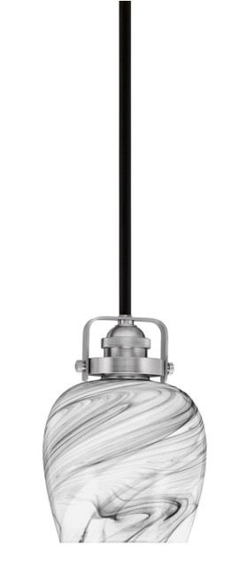 Toltec Lighting - 1941-MBBN-4819 - One Light Mini Pendant - Easton - Matte Black & Brushed Nickel