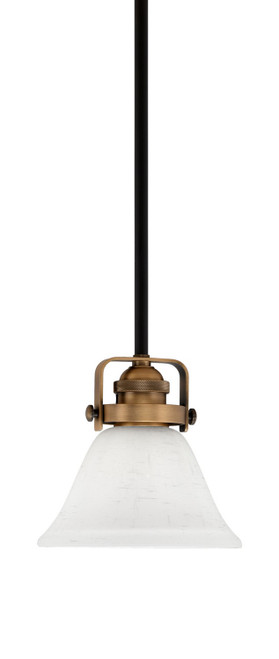 Toltec Lighting - 1941-MBBR-311 - One Light Mini Pendant - Easton - Matte Black & Brass