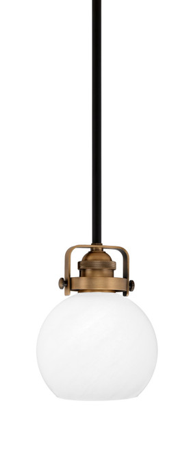 Toltec Lighting - 1941-MBBR-4101 - One Light Mini Pendant - Easton - Matte Black & Brass