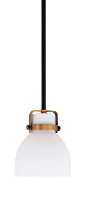Toltec Lighting - 1941-MBBR-4111 - One Light Mini Pendant - Easton - Matte Black & Brass