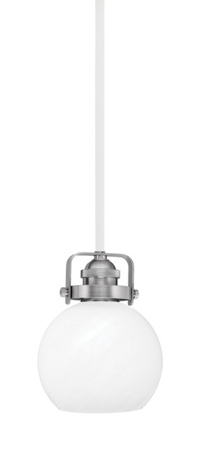 Toltec Lighting - 1941-WHBN-4101 - One Light Mini Pendant - Easton - White & Brushed Nickel