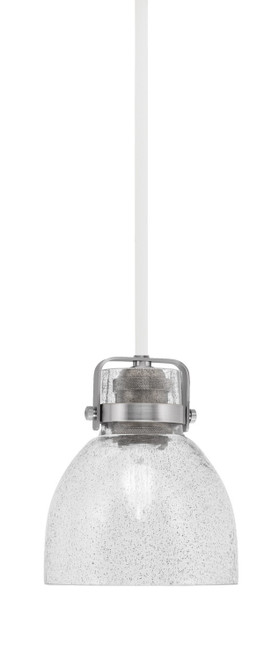 Toltec Lighting - 1941-WHBN-4119 - One Light Mini Pendant - Easton - White & Brushed Nickel