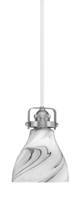 Toltec Lighting - 1941-WHBN-4769 - One Light Mini Pendant - Easton - White & Brushed Nickel