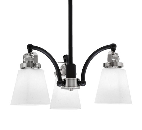 Toltec Lighting - 1943-MBBN-460 - Three Light Chandelier - Easton - Matte Black & Brushed Nickel