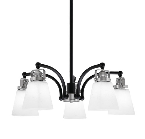Toltec Lighting - 1945-MBBN-460 - Five Light Chandelier - Easton - Matte Black & Brushed Nickel