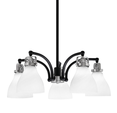 Toltec Lighting - 1945-MBBN-4761 - Five Light Chandelier - Easton - Matte Black & Brushed Nickel