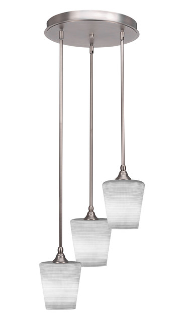 Toltec Lighting - 2143-BN-4031 - Three Light Cluster Pendalier - Empire - Brushed Nickel