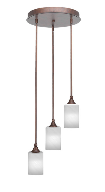 Toltec Lighting - 2143-BRZ-3001 - Three Light Cluster Pendalier - Empire - Bronze