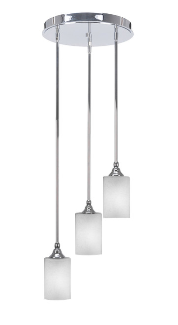 Toltec Lighting - 2143-CH-531 - Three Light Cluster Pendalier - Empire - Chrome