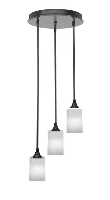 Toltec Lighting - 2143-ES-3001 - Three Light Cluster Pendalier - Empire - Espresso