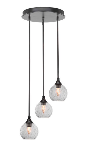 Toltec Lighting - 2143-ES-4102 - Three Light Cluster Pendalier - Empire - Espresso