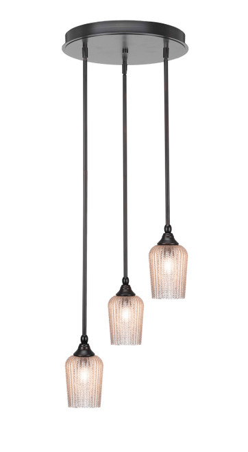 Toltec Lighting - 2143-ES-4253 - Three Light Cluster Pendalier - Empire - Espresso