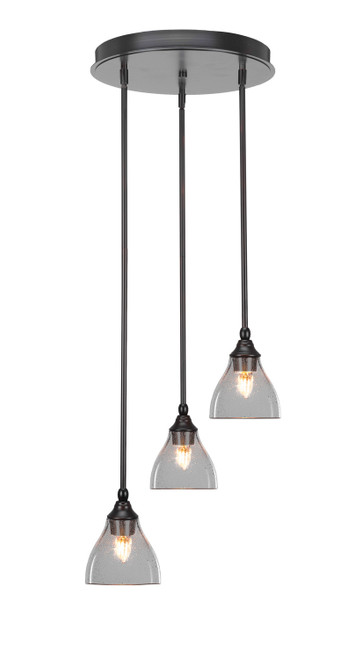 Toltec Lighting - 2143-ES-4760 - Three Light Cluster Pendalier - Empire - Espresso