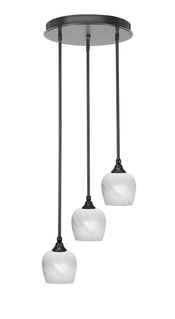 Toltec Lighting - 2143-ES-4811 - Three Light Cluster Pendalier - Empire - Espresso
