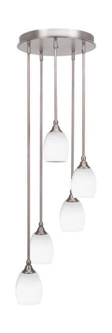 Toltec Lighting - 2145-BN-4021 - Five Light Pendalier - Empire - Brushed Nickel
