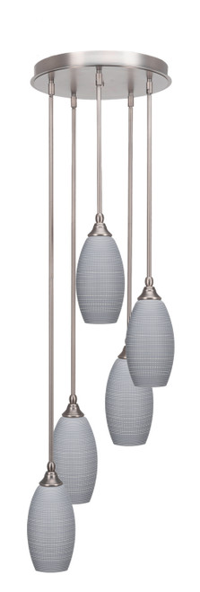 Toltec Lighting - 2145-BN-4042 - Five Light Pendalier - Empire - Brushed Nickel