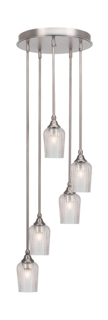 Toltec Lighting - 2145-BN-4250 - Five Light Pendalier - Empire - Brushed Nickel