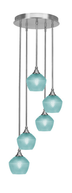 Toltec Lighting - 2145-BN-4625 - Five Light Pendalier - Empire - Brushed Nickel