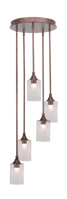 Toltec Lighting - 2145-BRZ-300 - Five Light Pendalier - Empire - Bronze