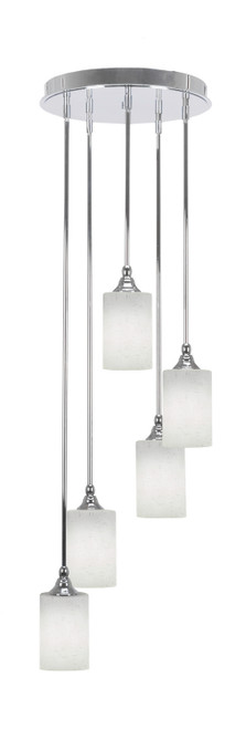Toltec Lighting - 2145-CH-310 - Five Light Pendalier - Empire - Chrome