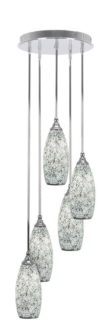 Toltec Lighting - 2145-CH-416 - Five Light Pendalier - Empire - Chrome