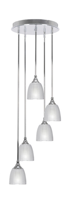 Toltec Lighting - 2145-CH-500 - Five Light Pendalier - Empire - Chrome