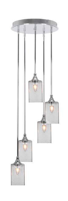 Toltec Lighting - 2145-CH-530 - Five Light Pendalier - Empire - Chrome