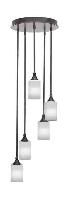 Toltec Lighting - 2145-ES-3001 - Five Light Pendalier - Empire - Espresso