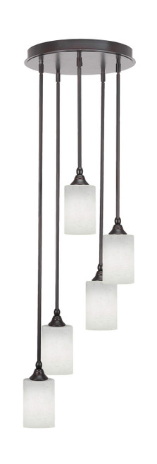Toltec Lighting - 2145-ES-310 - Five Light Pendalier - Empire - Espresso