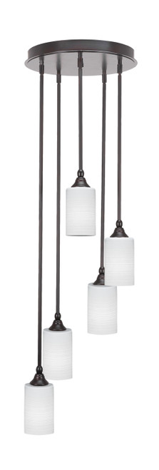 Toltec Lighting - 2145-ES-4061 - Five Light Pendalier - Empire - Espresso