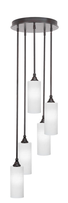 Toltec Lighting - 2145-ES-4091 - Five Light Pendalier - Empire - Espresso