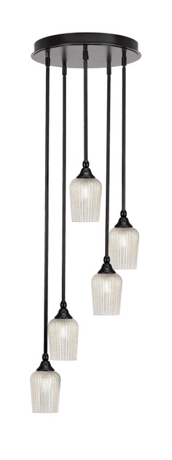 Toltec Lighting - 2145-ES-4253 - Five Light Pendalier - Empire - Espresso