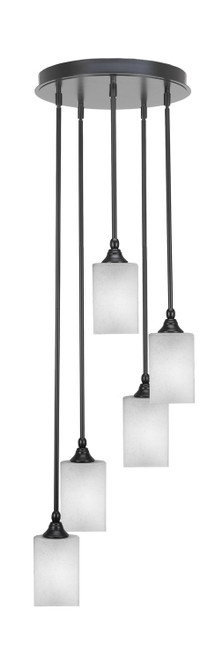 Toltec Lighting - 2145-MB-531 - Five Light Pendalier - Empire - Matte Black