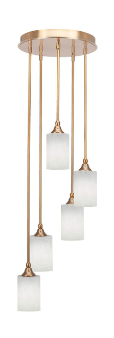 Toltec Lighting - 2145-NAB-310 - Five Light Pendalier - Empire - New Age Brass