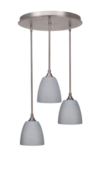 Toltec Lighting - 2183-BN-4072 - Three Light Pendalier - Empire - Brushed Nickel