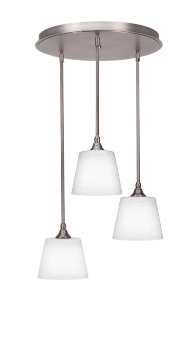 Toltec Lighting - 2183-BN-4081 - Three Light Pendalier - Empire - Brushed Nickel