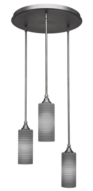 Toltec Lighting - 2183-BN-4092 - Three Light Cluster Pendalier - Empire - Brushed Nickel