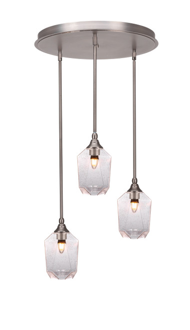 Toltec Lighting - 2183-BN-4460 - Three Light Pendalier - Empire - Brushed Nickel