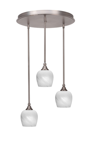 Toltec Lighting - 2183-BN-4811 - Three Light Pendalier - Empire - Brushed Nickel