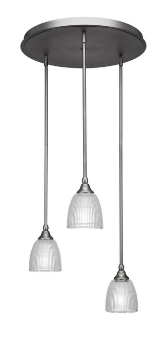 Toltec Lighting - 2183-BN-500 - Three Light Cluster Pendalier - Empire - Brushed Nickel