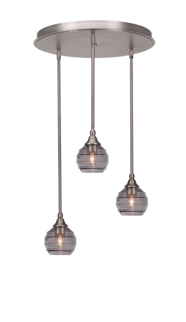Toltec Lighting - 2183-BN-5112 - Three Light Pendalier - Empire - Brushed Nickel