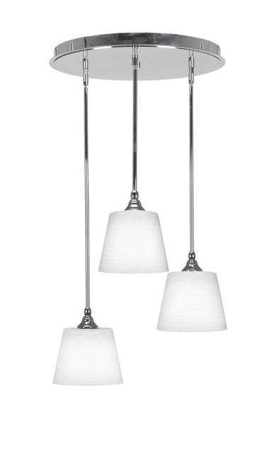 Toltec Lighting - 2183-CH-4081 - Three Light Pendalier - Empire - Chrome