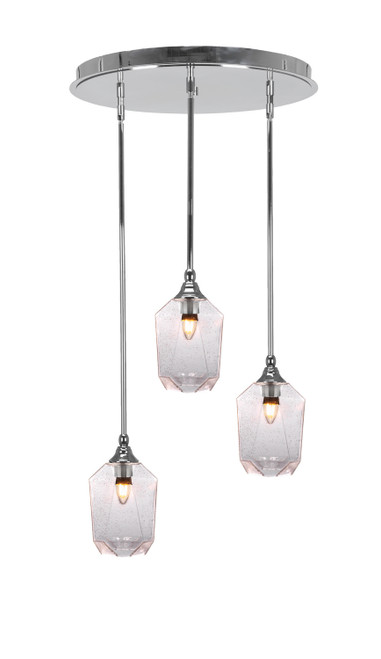 Toltec Lighting - 2183-CH-4460 - Three Light Pendalier - Empire - Chrome