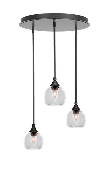 Toltec Lighting - 2183-ES-4100 - Three Light Pendalier - Empire - Espresso