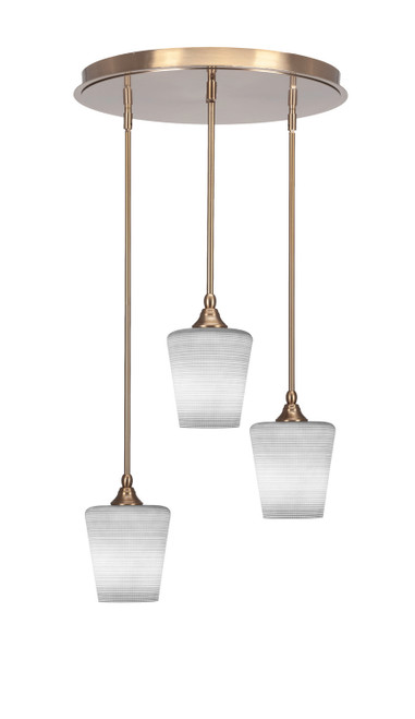Toltec Lighting - 2183-NAB-4031 - Three Light Pendalier - Empire - New Age Brass