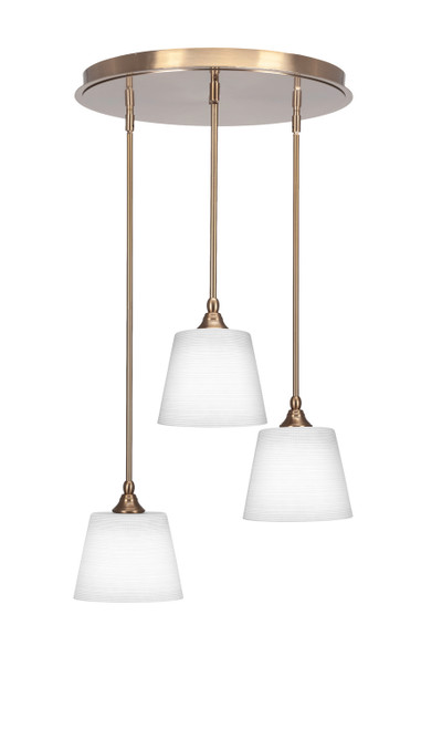 Toltec Lighting - 2183-NAB-4081 - Three Light Pendalier - Empire - New Age Brass